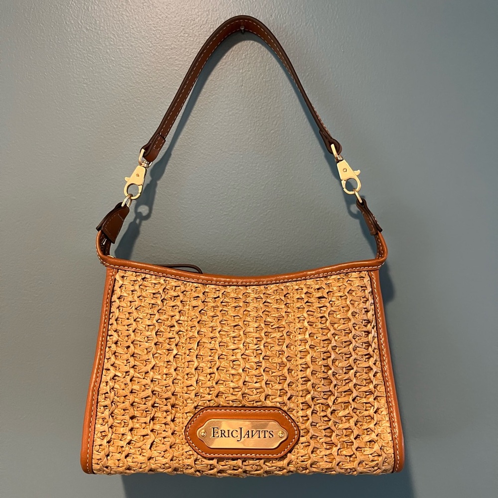 Eric Javits The Zippy Woven Straw Handbag Purse